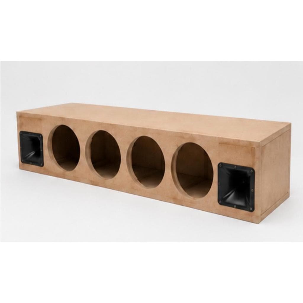 Caixa Trio Automotiva 4 Cornetas 2 Tweeters Profissional MDF Completa Som Potente
