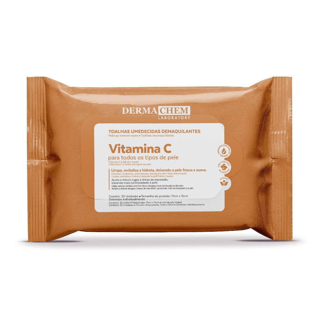 Lenços Demaquilantes Vitamina C Anti Idade Dermachem