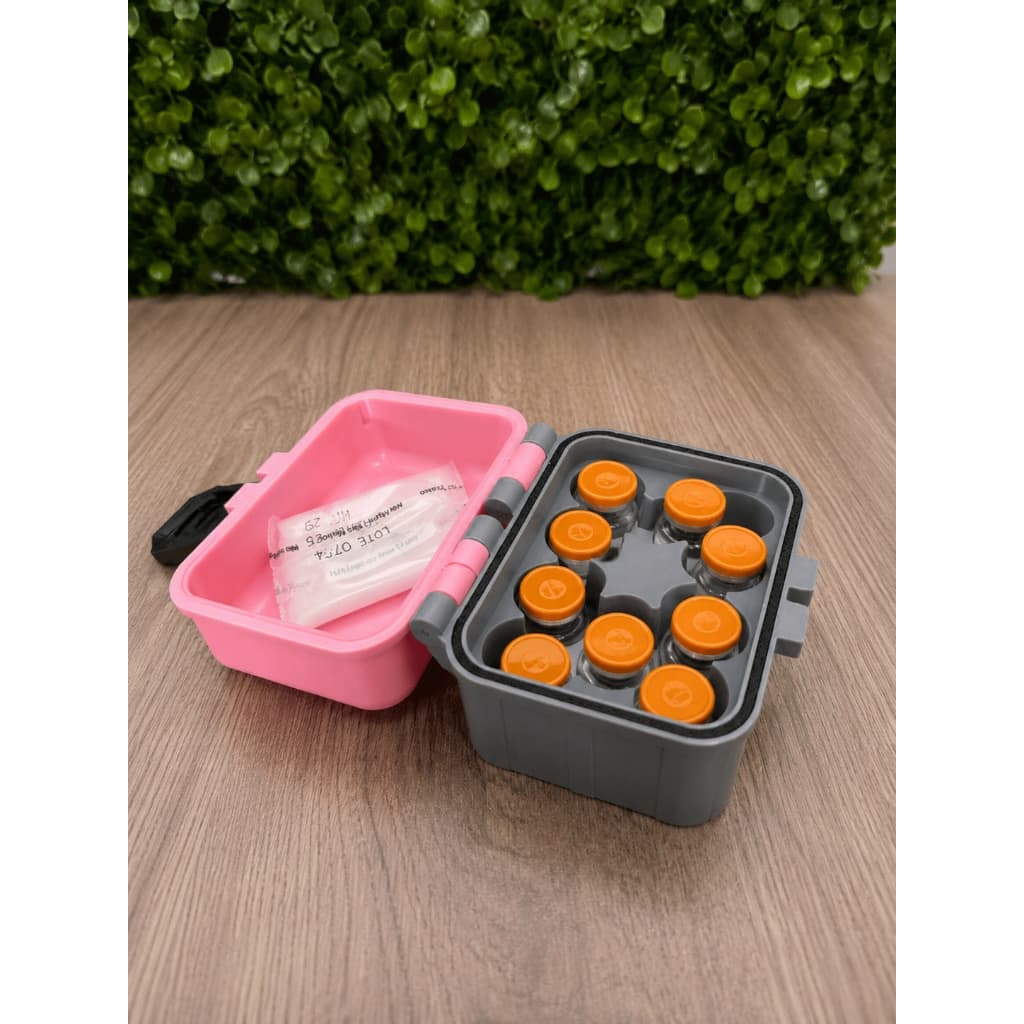 Caixa Porta Ampola 3ml Case Organizadora p/ Tirze/Lipoles 10 Frascos Ampolas