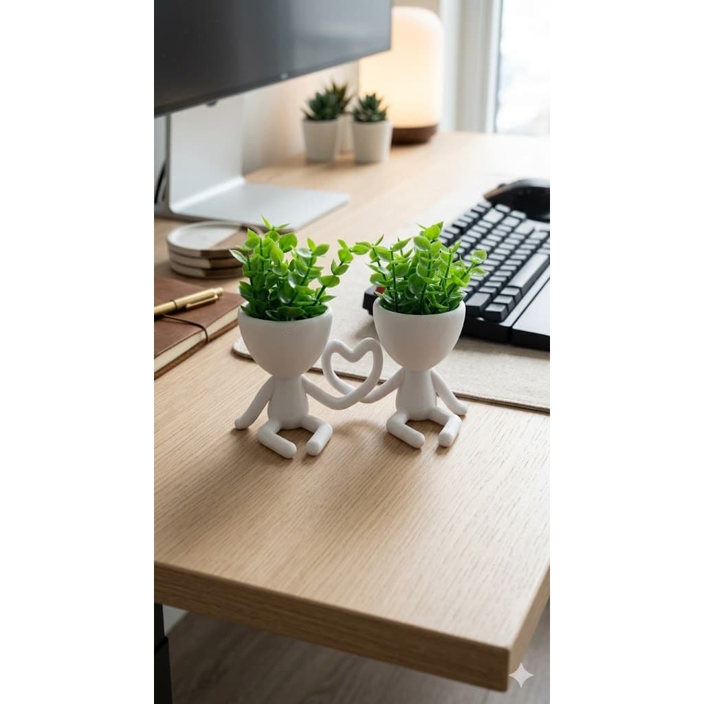 Vaso Dia Dos Namorados Decorativo com Planta Artificial – Modelos Criativos Minimalistas