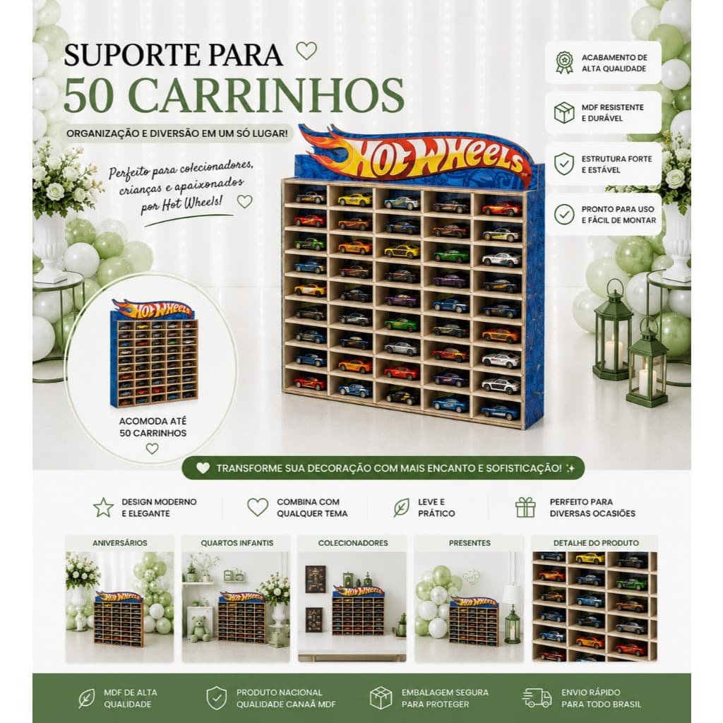 Hot Wheels prateleira para carrinhos porta carrinho