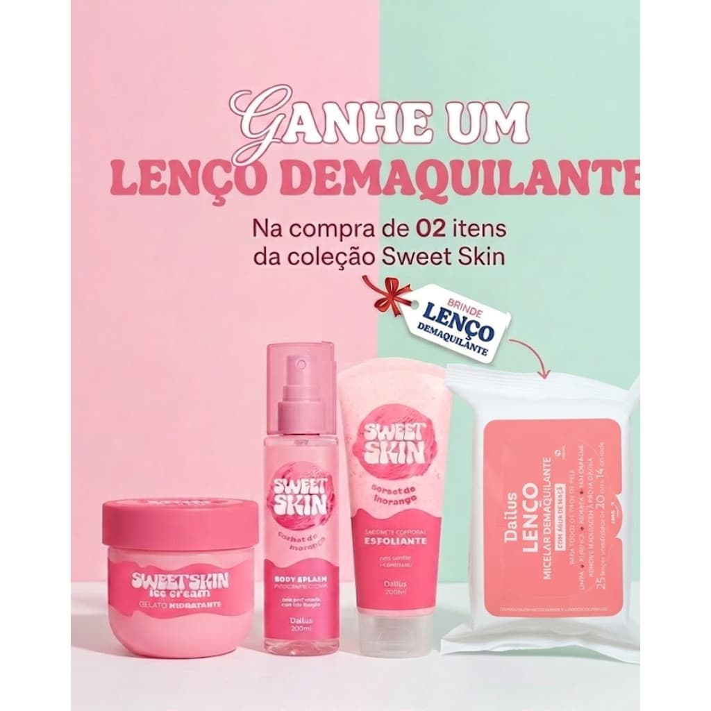 Body Splash Corporal Dailus Sweet Skin Ice Cream Sensação Refrescante - Lançamento Escolha o seu