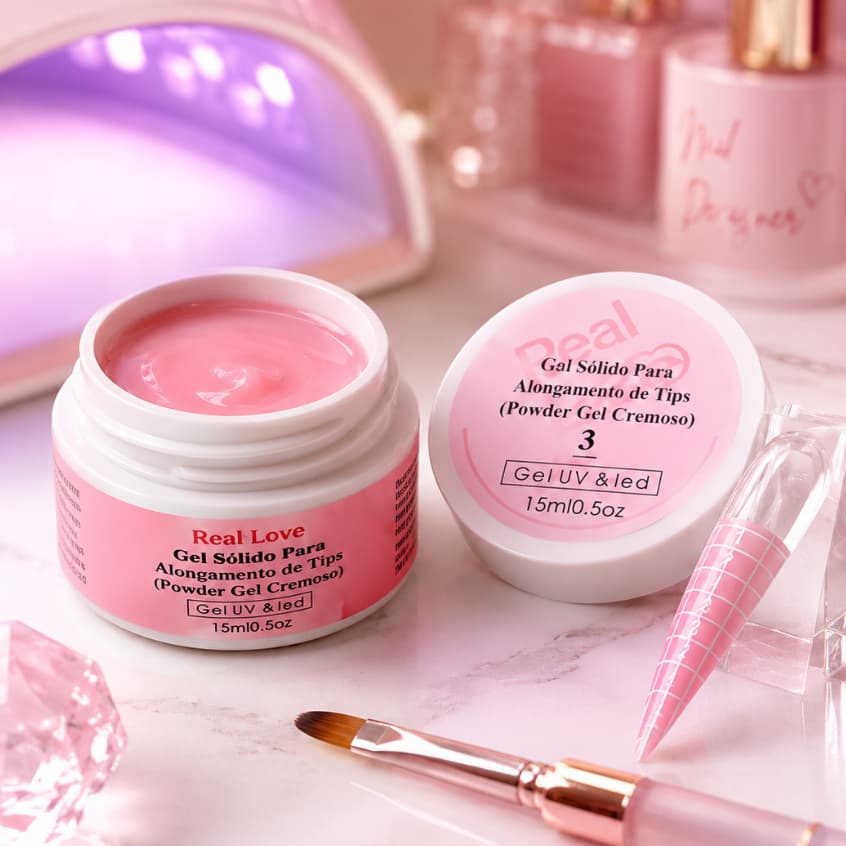 Gel De Alongamento Solido UV&Led15 ML Real Love Alongamentos Tips