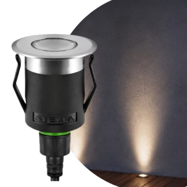 Balizador Solo Led Way Up Stella 24v 1w 3000k Externo Jardim Piso Caminho Paisagismo Decorativo