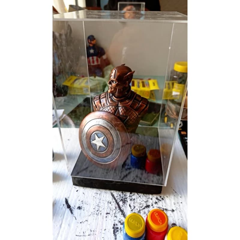 Capitão América Busto Premium Impresso em 3D | Decoração Geek | Colecionável | Tridimensionalis
