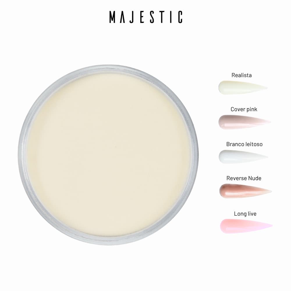 Pó acrílico LINHA CONSTRUÇÃO Alongamento Majestic Nails