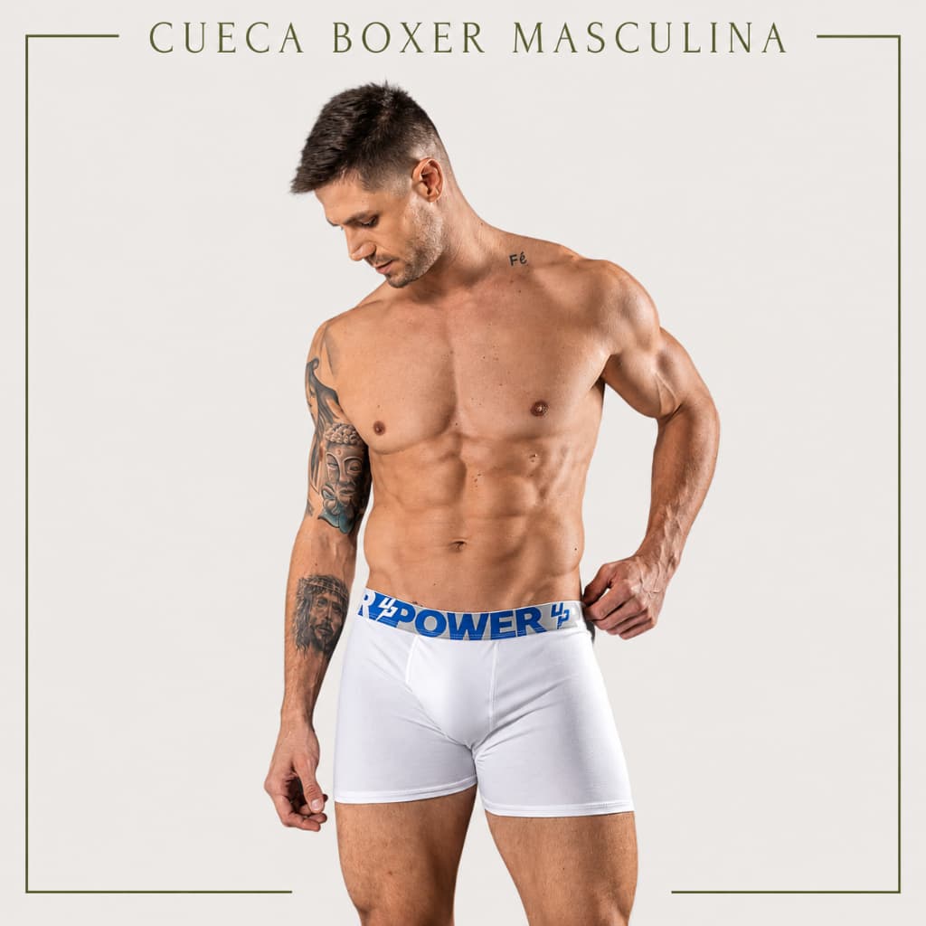 Kit 10 Cuecas Boxer Masculina Power Up Microfibra Conforto Anatômico