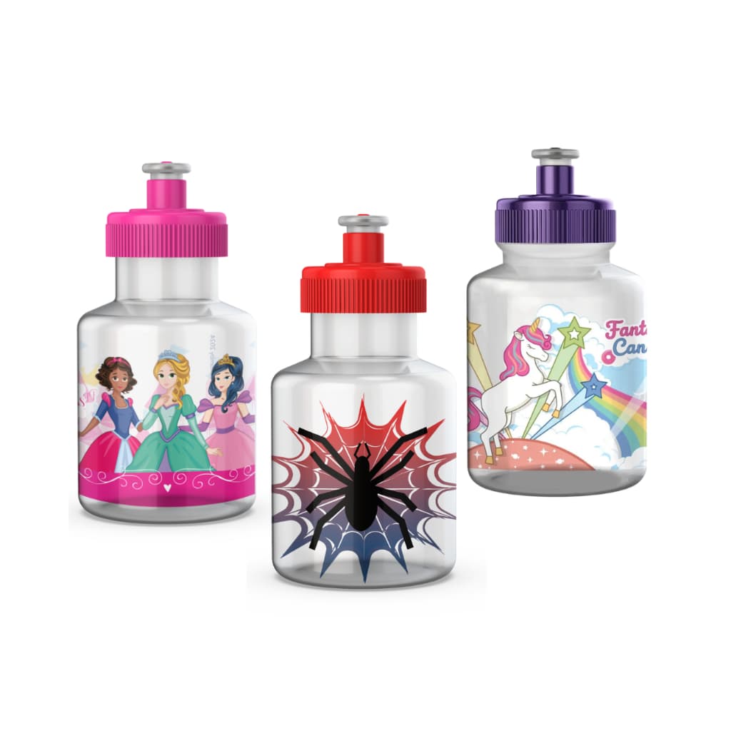 Garrafa Squeeze de plástico personagens infantil 300ml Panamby