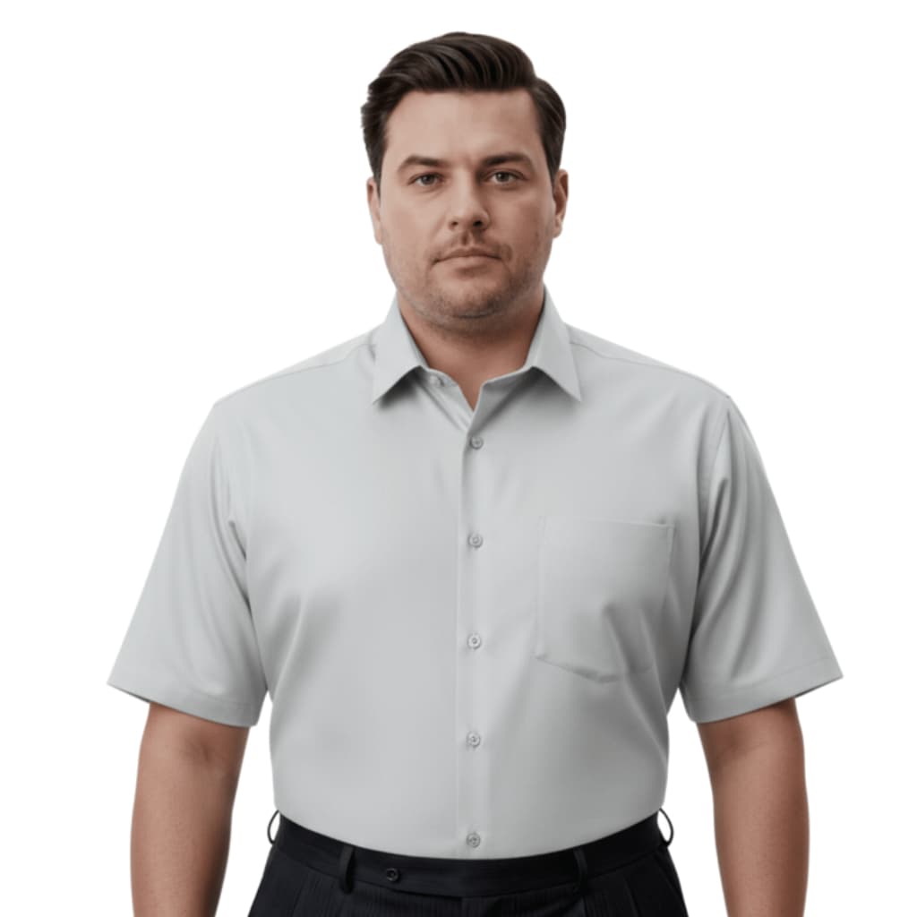 Camisa Social Masculino Plus Size Manga Curta Blusa Masculina Social Tamanho Extra Grande Camiseta Social G1 G2 G3