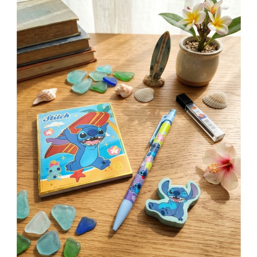 STITCH ANGEL LAPISEIRA BORRACHA GRAFITE KIT ESCOLAR PAPELARIA DIVERTIDA
