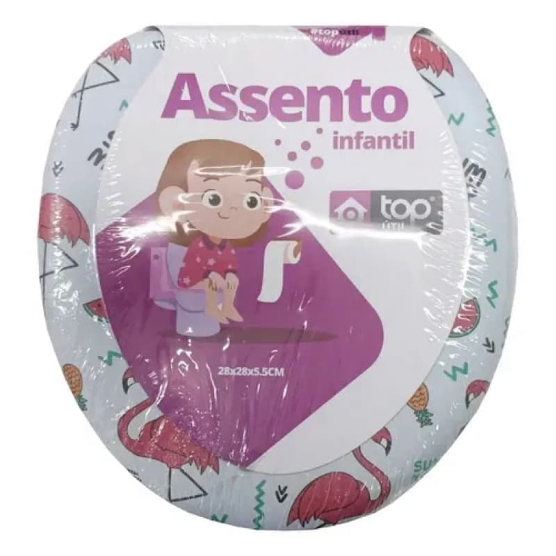 Assento Redutor Infantil Almofadado Decorado Branco Oval Universal