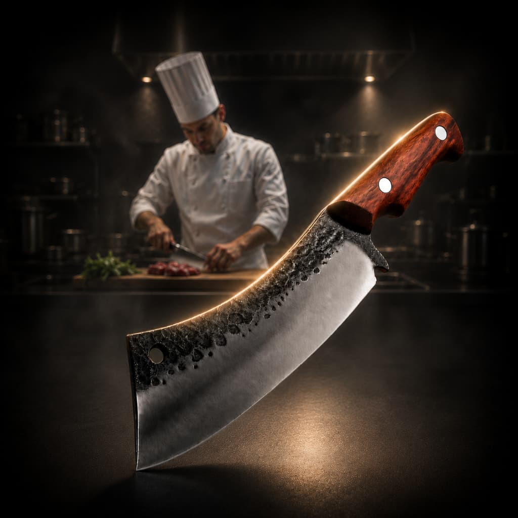 Mini Cutelo Chef Monarch  Artesanal Profissional Faca Chef Gourmet Aço Forjado Cabo Ergonômico