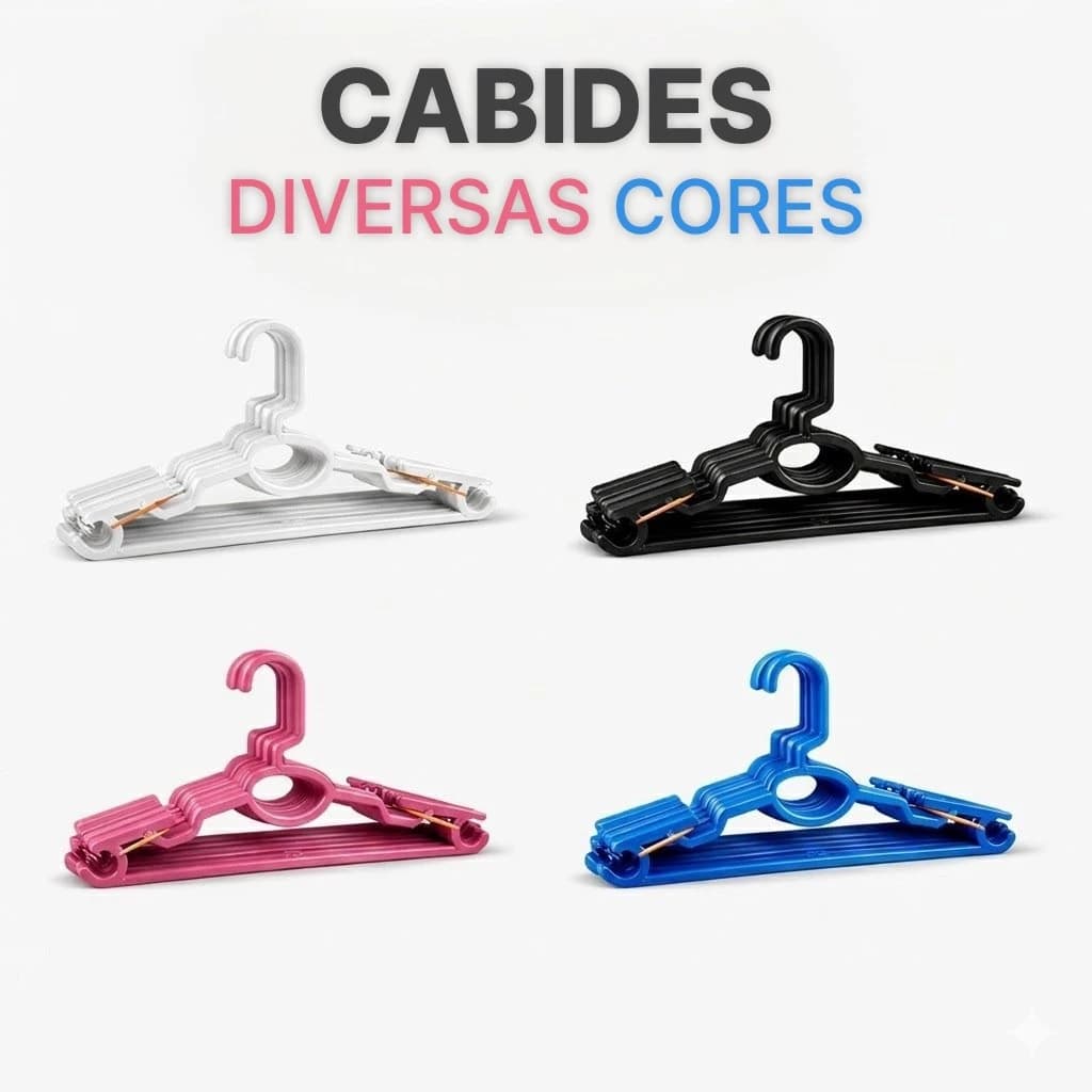 Cabides Infantil Bebe Plastico Reforçado Atacado Varias Cores Cruzeta Organizador Roupa Juvenil