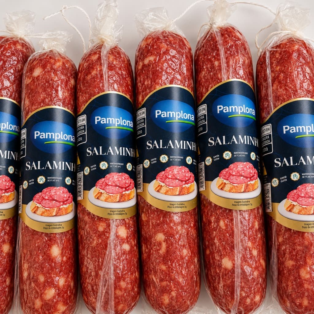 Salame Tipo Italiano Maturado Salaminho Pamplona Alimentos
