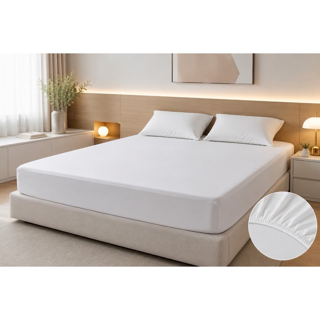 Protetor Impermeável para Colchão com Elástico Branco