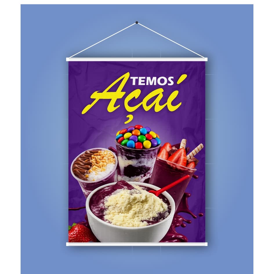 Banner Temos Açaí Arte Pronta