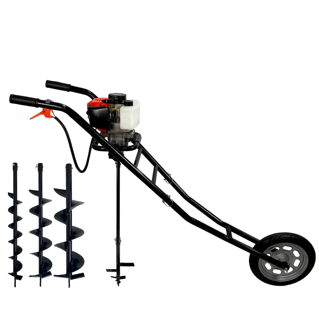 Perfurador de Solo a Gasolina 52cc 2,5HP com Carrinho Brocas e Extensor FAK520PR Carbon Fak