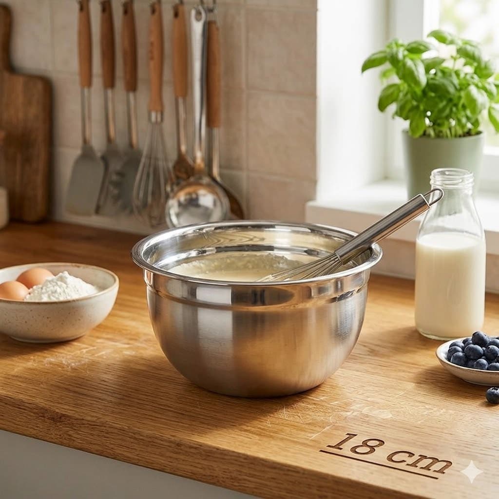 Tigela Inox 18cm Resistente Multiuso Cozinha Profissional Sobremesa Salada