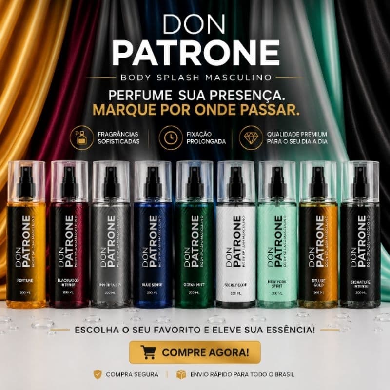 KIT BODY SPLASH DON PATRONE COLLECTIONS 9 Fragrâncias Importadas Desodorante Corporal Masculino