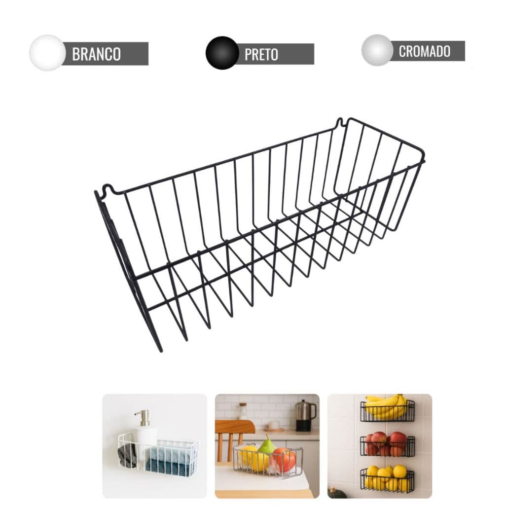 Cesto Organizador Multiuso Aramado N1 - 30x9cm