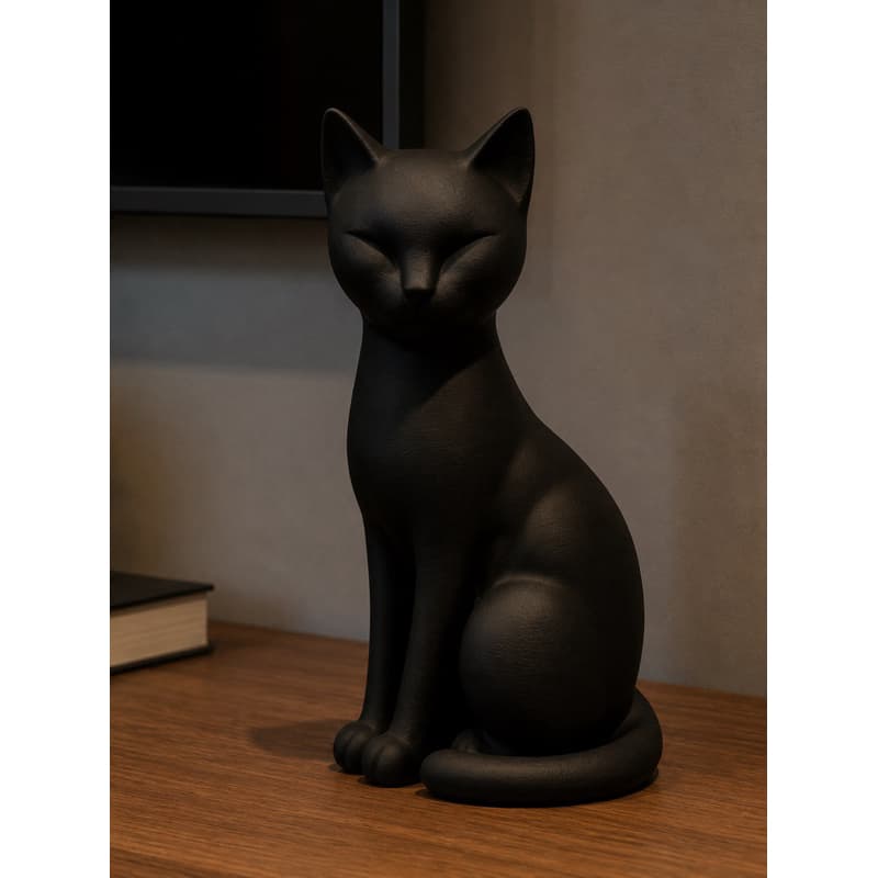 Escultura Decorativa Gato Minimalista