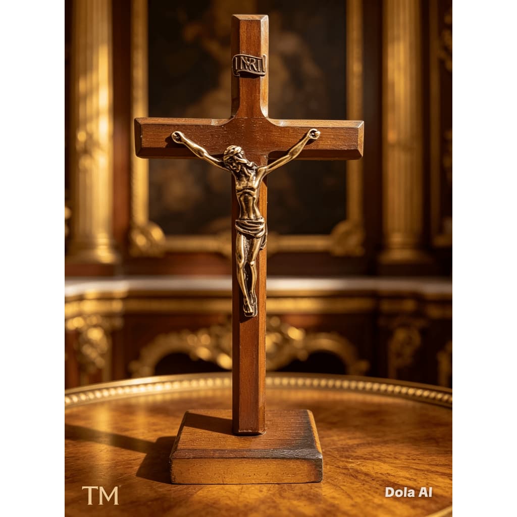 Crucifixo Cristo Madeira de Mesa