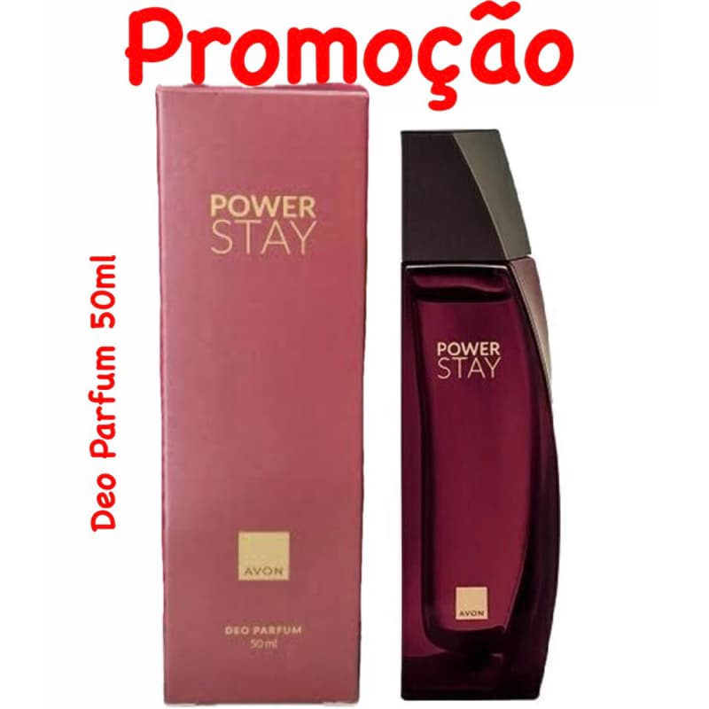 Perfume Avon Power Stay Feminino 50ml - 22h de Fixação, Fragrância Floral Ambarada