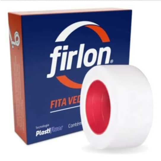 Fita Veda Rosca Teflon 18mm x 25m | Firlon para vedação e roscas rolo de fita branca envio imediato