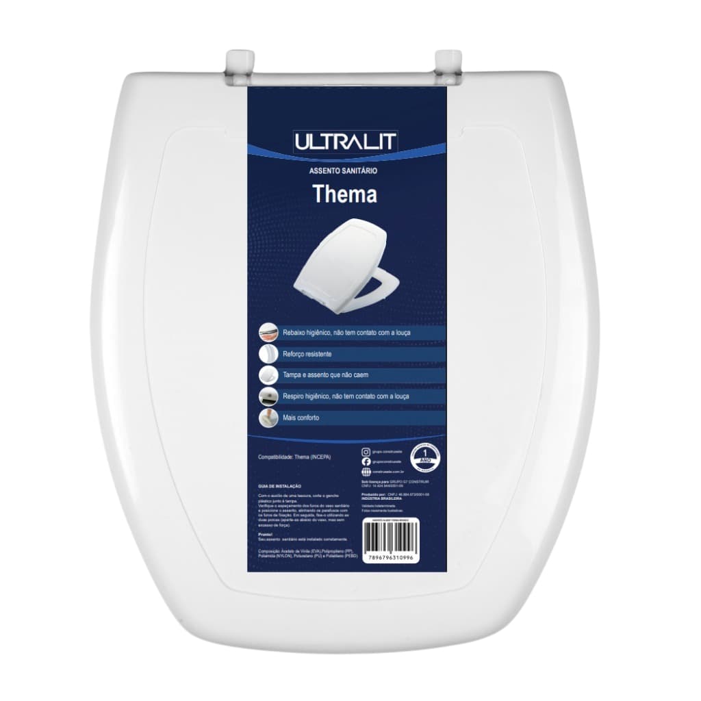 Assento Para Vaso Incepa Thema Almofadado Max Comfort 6lpf