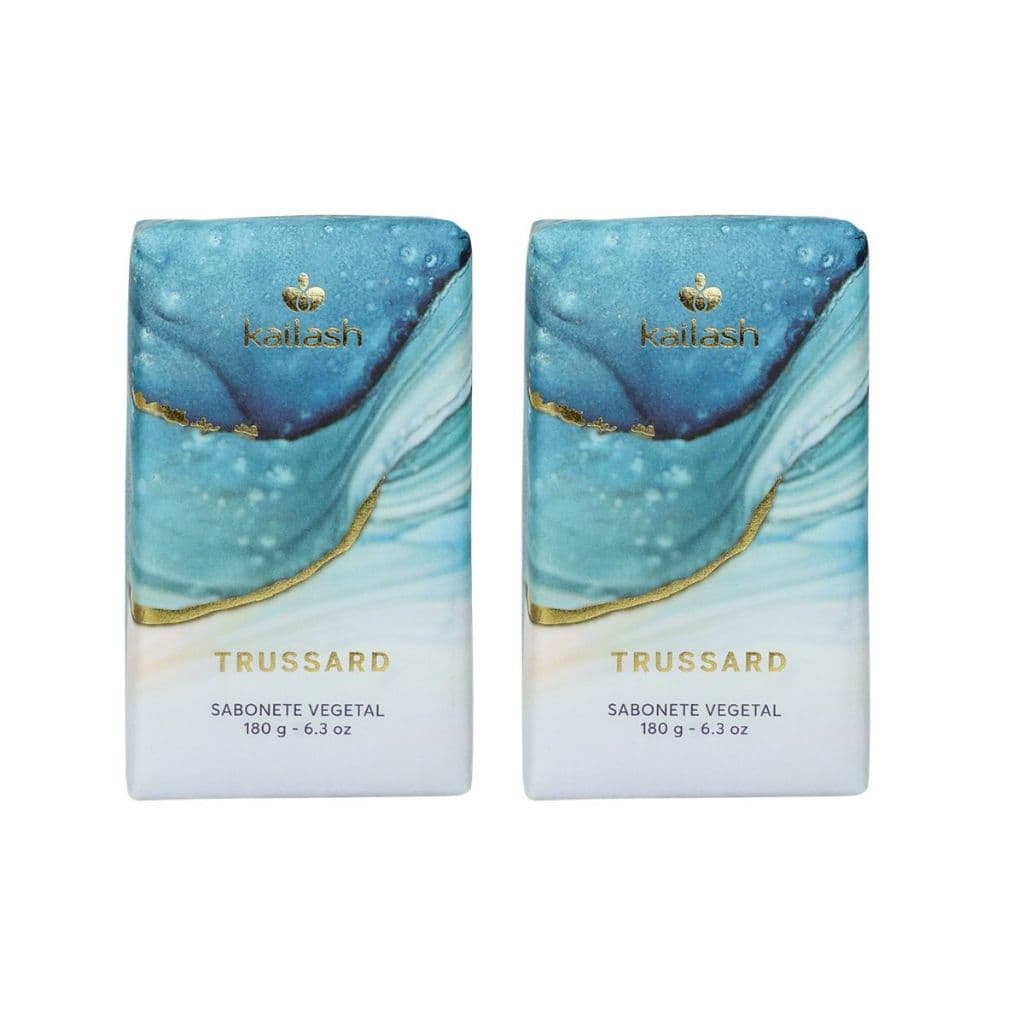 Sabonete Em Barra Vegetal Kailash Trussard 180g Kit 2 | Banho Hidratante Luxo