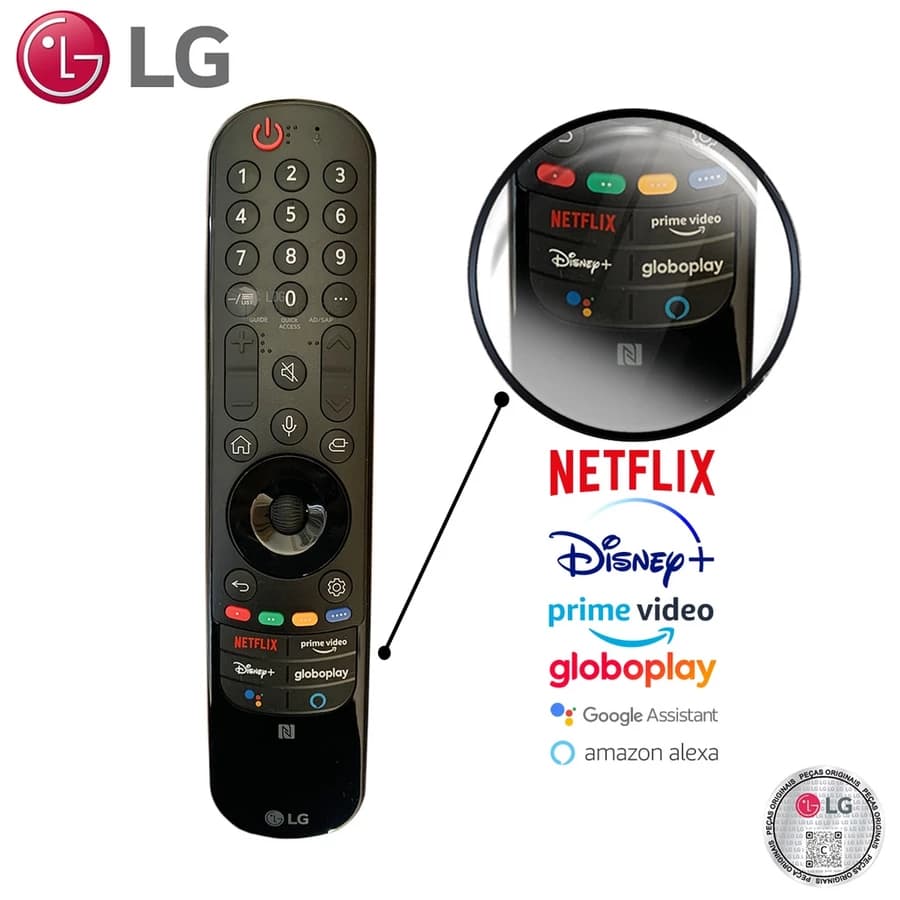Controle Smart Magic LG Original MR21GA AKB76039703 AKB76039704