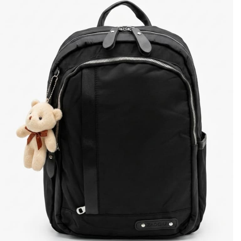 Mochila Costas Casual Reforçada com Chaveiro de Ursinho Premium