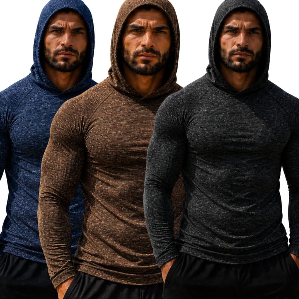KIT 3 CAMISA TÉRMICA COM CAPUZ UNISSEX - KIT 3 CAPUZ