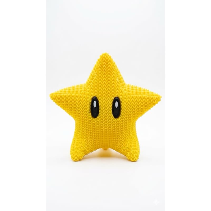 Peça Decorativa Estrela Mario Bros Texturizada em 3D