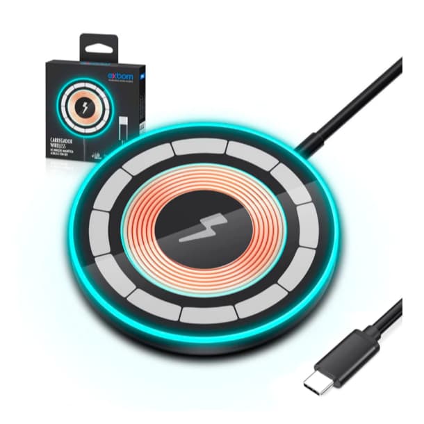 Carregador Magnético Por Indução Turbo Carga Rápida Usb-c para celular EL-2906
