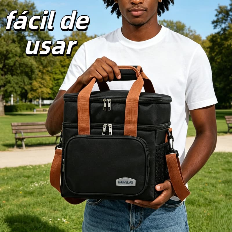 Lancheira Térmica Resistente e Duradoura Bolsa Cooler com Grande Capacidade para Camping e Piquenique