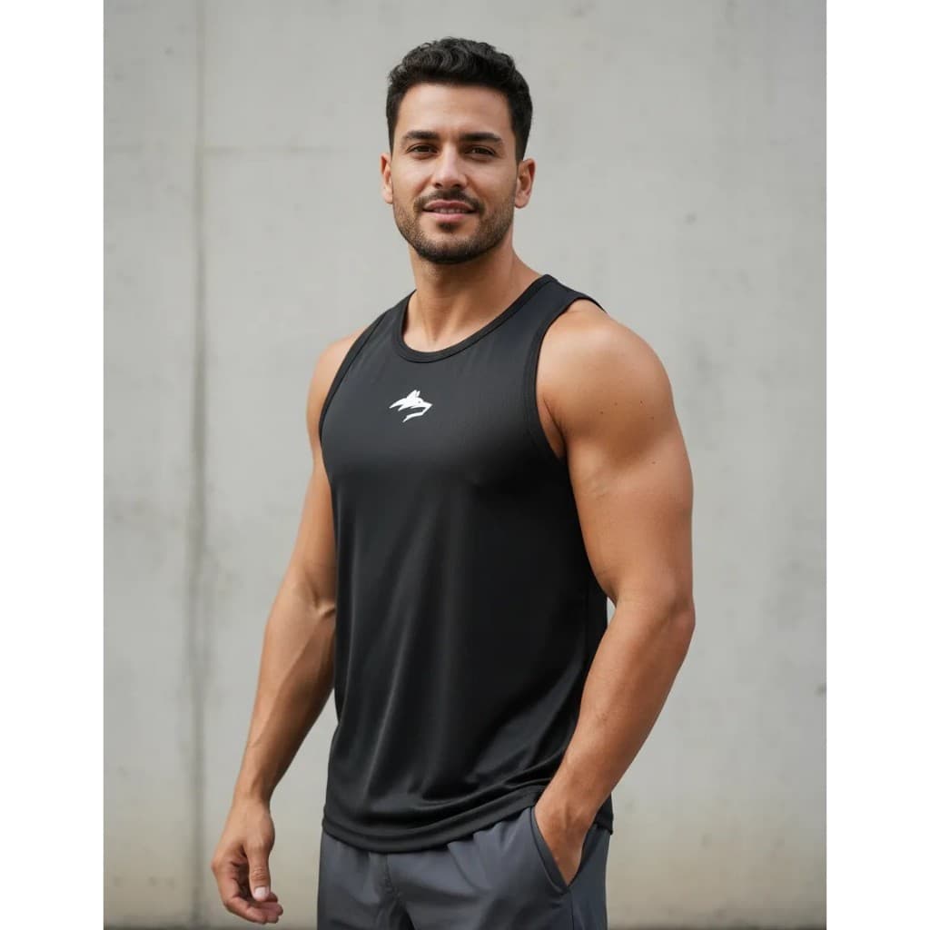 Camiseta Regata Masculina Básica Camisa Blusa Wolf