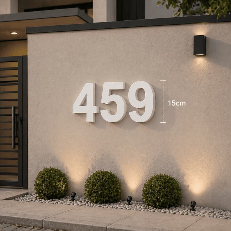 Kit 2 Números Residenciais PVC Expandido 3D | Placa Moderna para Casa, Portão e Fachada | Fácil Instalação Envio Full