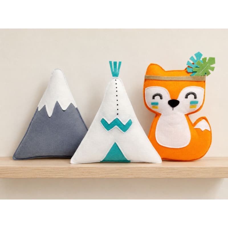 Almofada raposa kit, decoração quarto bebê, festa, raposa adorno