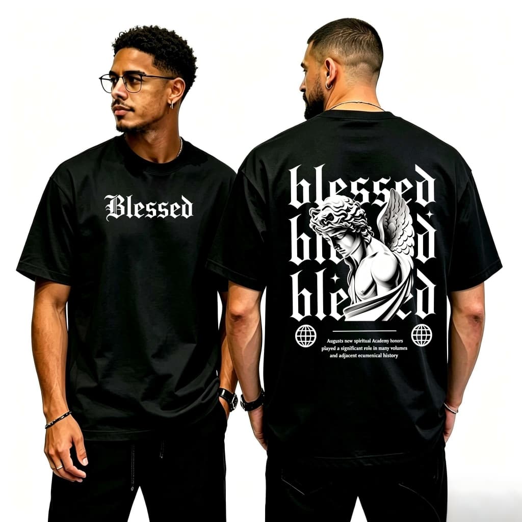 Camiseta Oversized 100% Algodão Unissex Macia Respirável Flexível Confortável Para Uso Diário