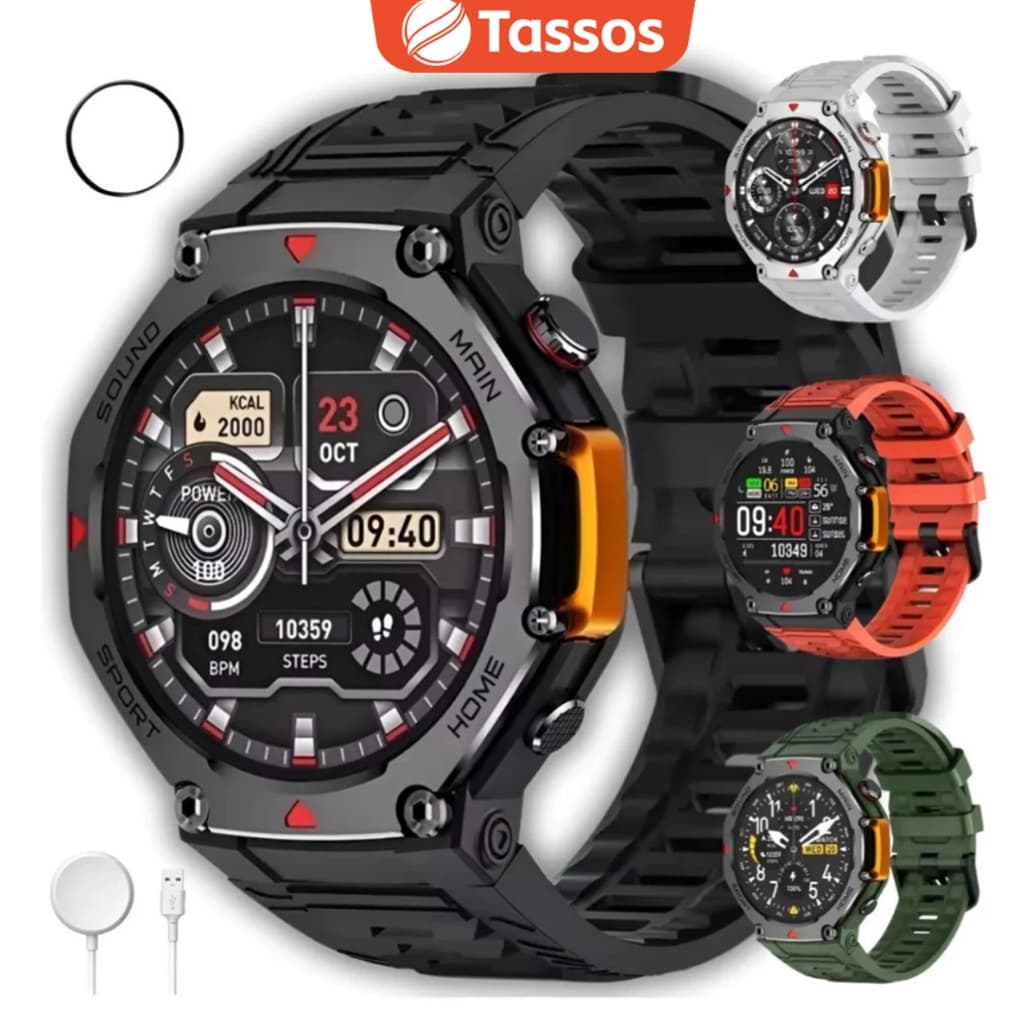 Relógio Smartwatch M-Rex4 MA31 Microwear GPS Bússola ChatGPT À Prova D'Água 5ATM Modo Esporte SOS Responde WhatsApp 2025
