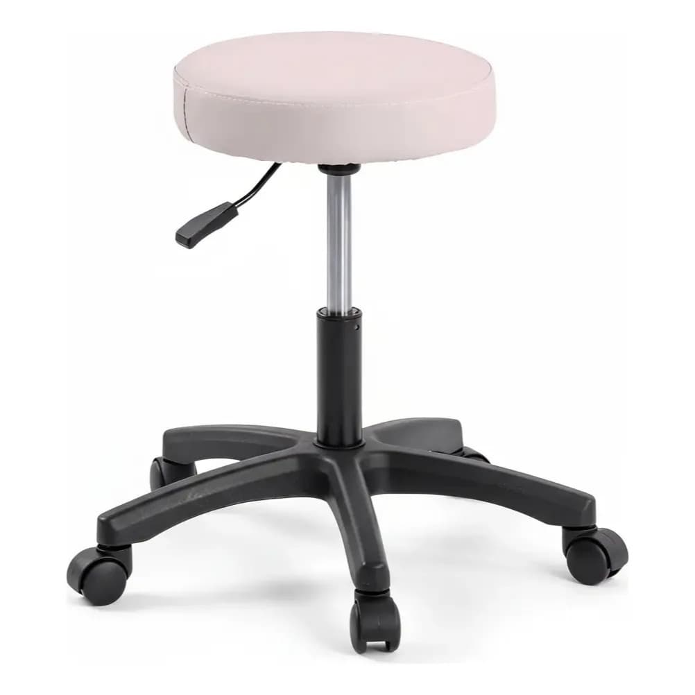 Cadeira Mocho Banqueta Estética Dentista Rosa Claro