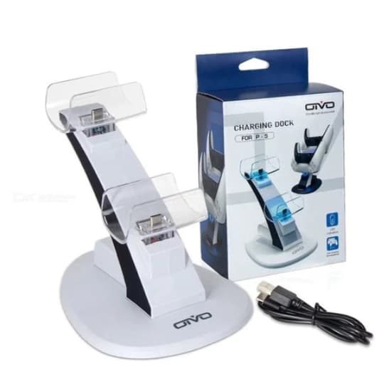 Base Carregador Para 2 Controles P-5,Carregamento dupla,rápido e eficiente,ideal para jogadores