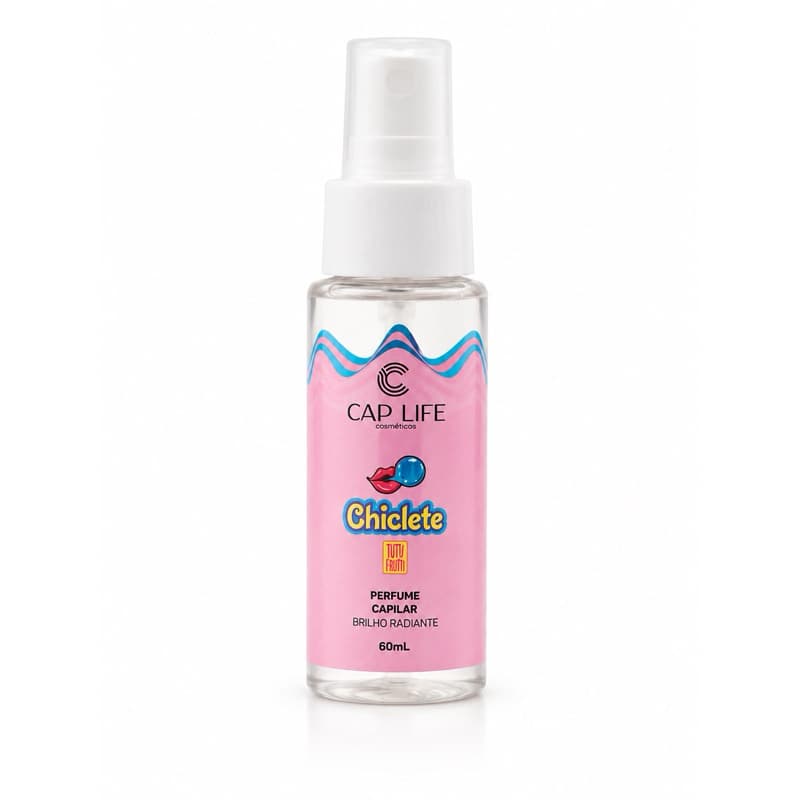 Perfume Capilar Chiclete Tutti Frutti Cap Life 60ml Aroma Doce Brilho Radiante Cabelos Perfumados