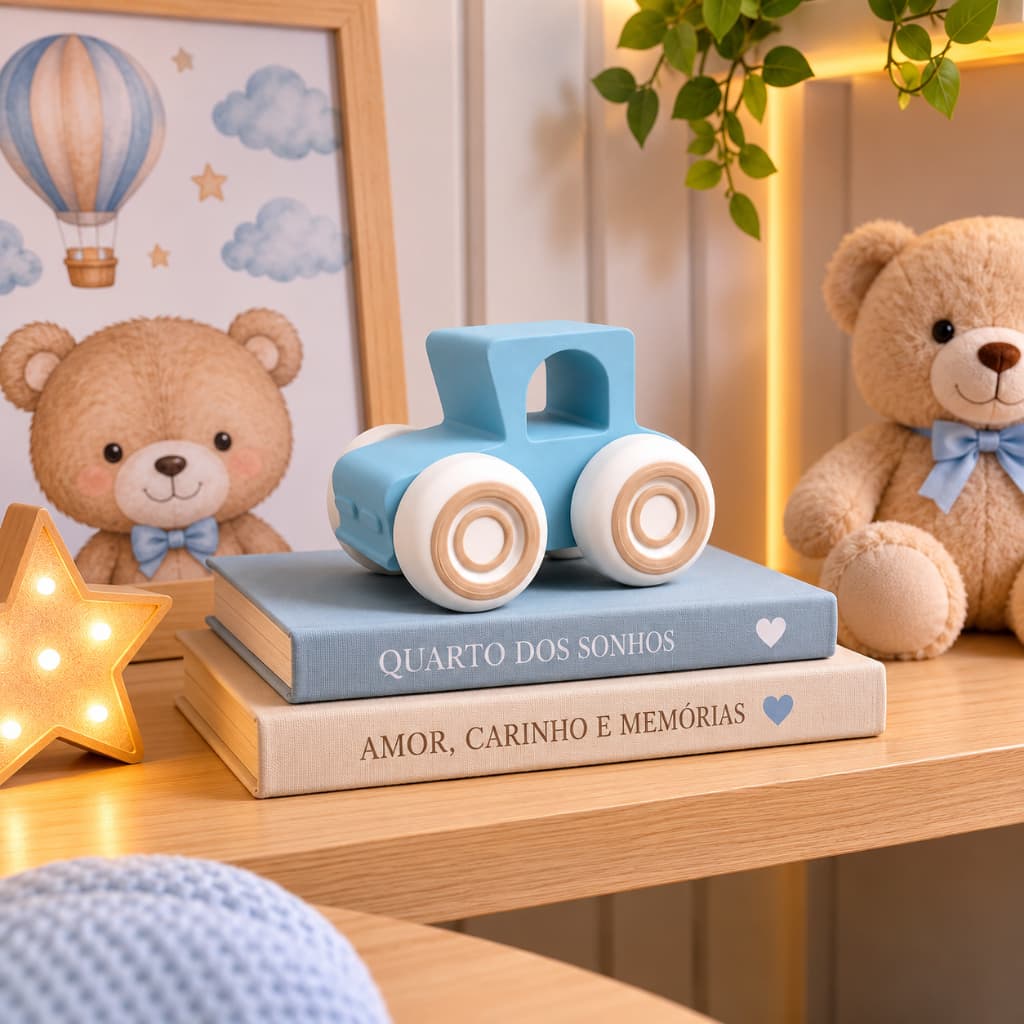 Carrinho Decorativo Quarto de Bebê Infantil Candy Color Decoração Montessori