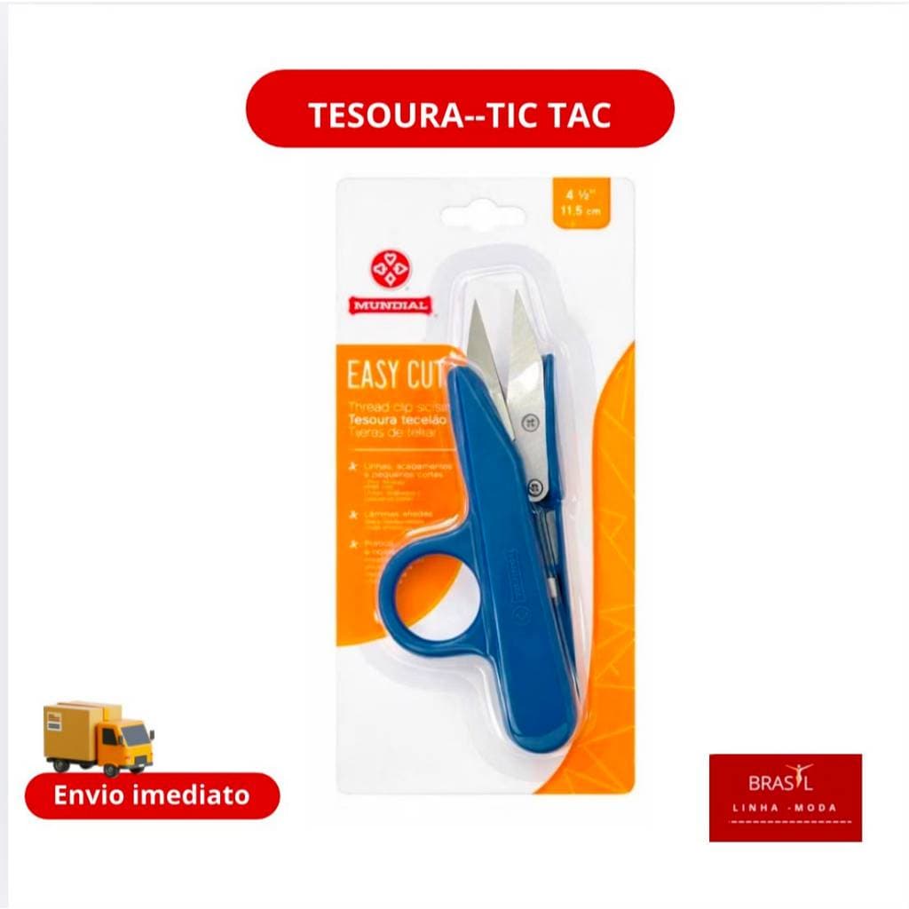 Tic Tac Mundial - Tesoura Mundial de arremate - 12cm - Original - 161-N