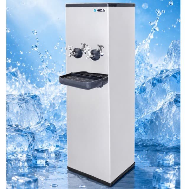 Bebedouro Industrial Coluna 25 Litros Inox 2 Torneiras Geladas com Filtro
