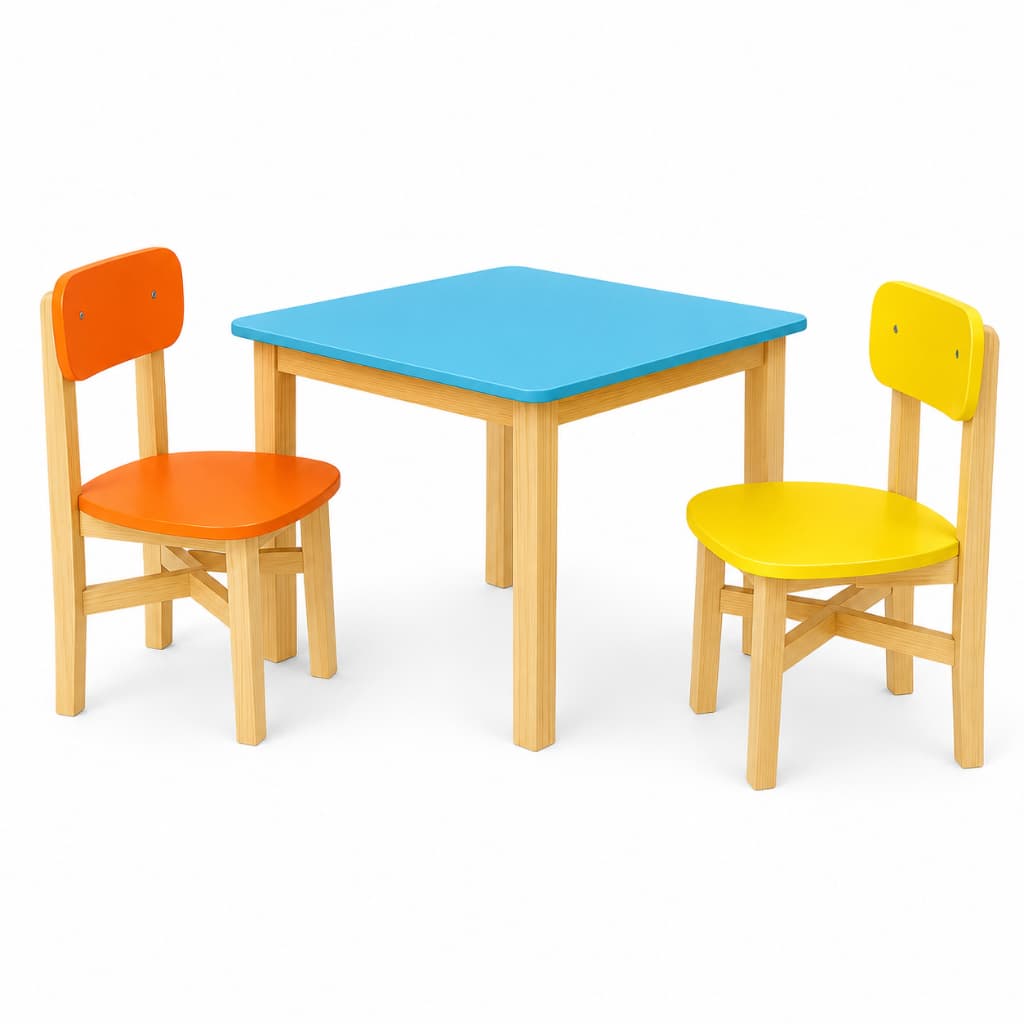 Mesa Infantil Educativa Com 2 Cadeiras Montessori Brinquedo Educacional Aprendizado Criança