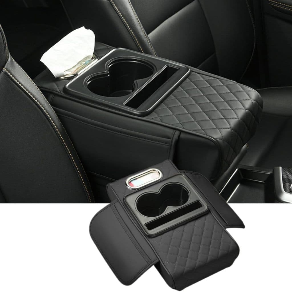 Apoio de Braço para Carro - Almofada Multifuncional para Console Central Genérico, Couro Macio
