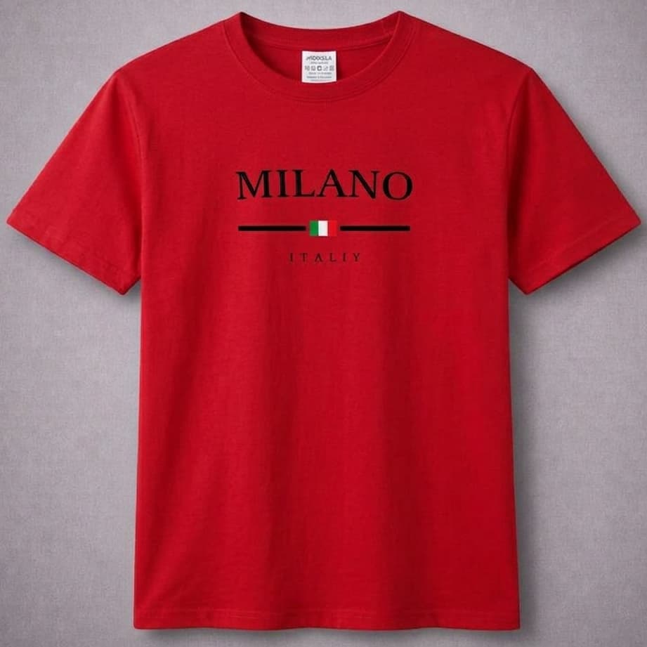 Camiseta Milano Itália Casual Em Algodão 30.1 Camisa Masculina Feminina Estilosa Lançamento